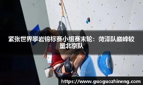 紧张世界攀岩锦标赛小组赛末轮：菏泽队巅峰较量北京队